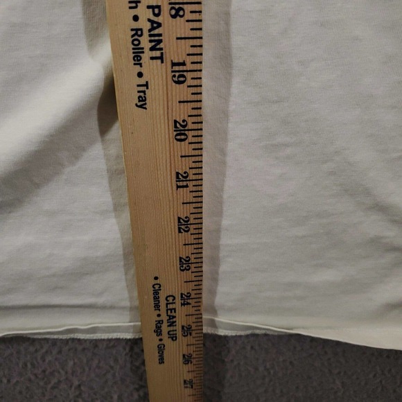 Guess Shirt Mens Small White Crew Neck Embroidered Logo Graphic Print Back Hit - Picture 8 of 11